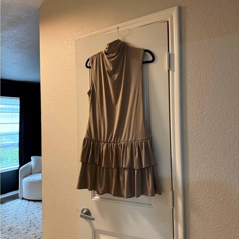 Wild Fable Brown Tiered Sleeveless Tunic